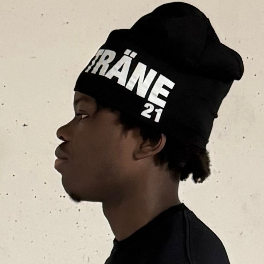 TRÄNE21 BEANIE - BLACK/WHITE