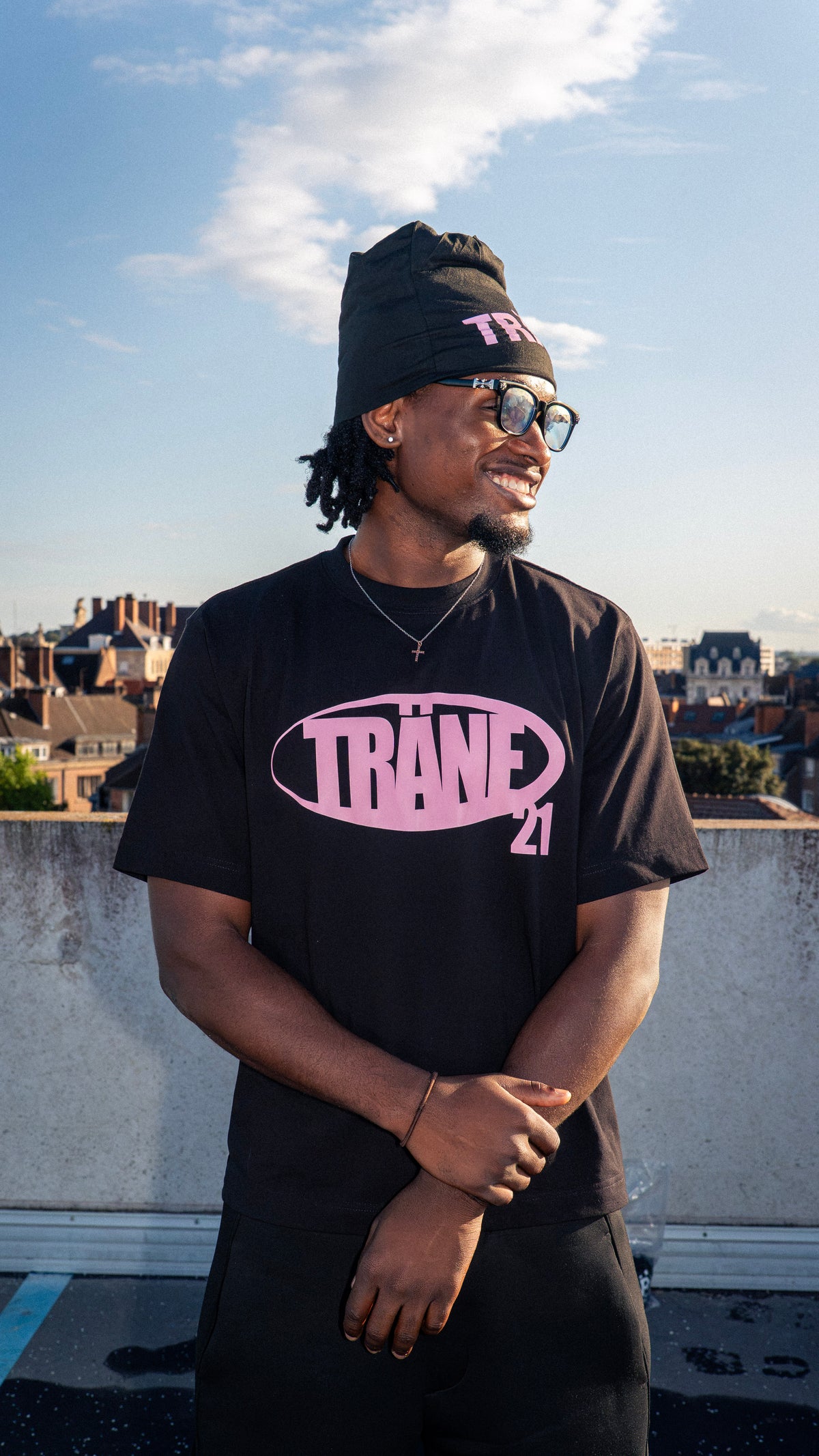 TRÄNE21 T-SHIRT - NOIR/ROSE