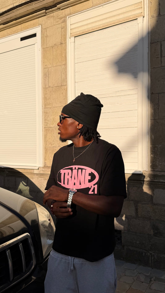 TRÄNE21 T-SHIRT - BLACK/PINK